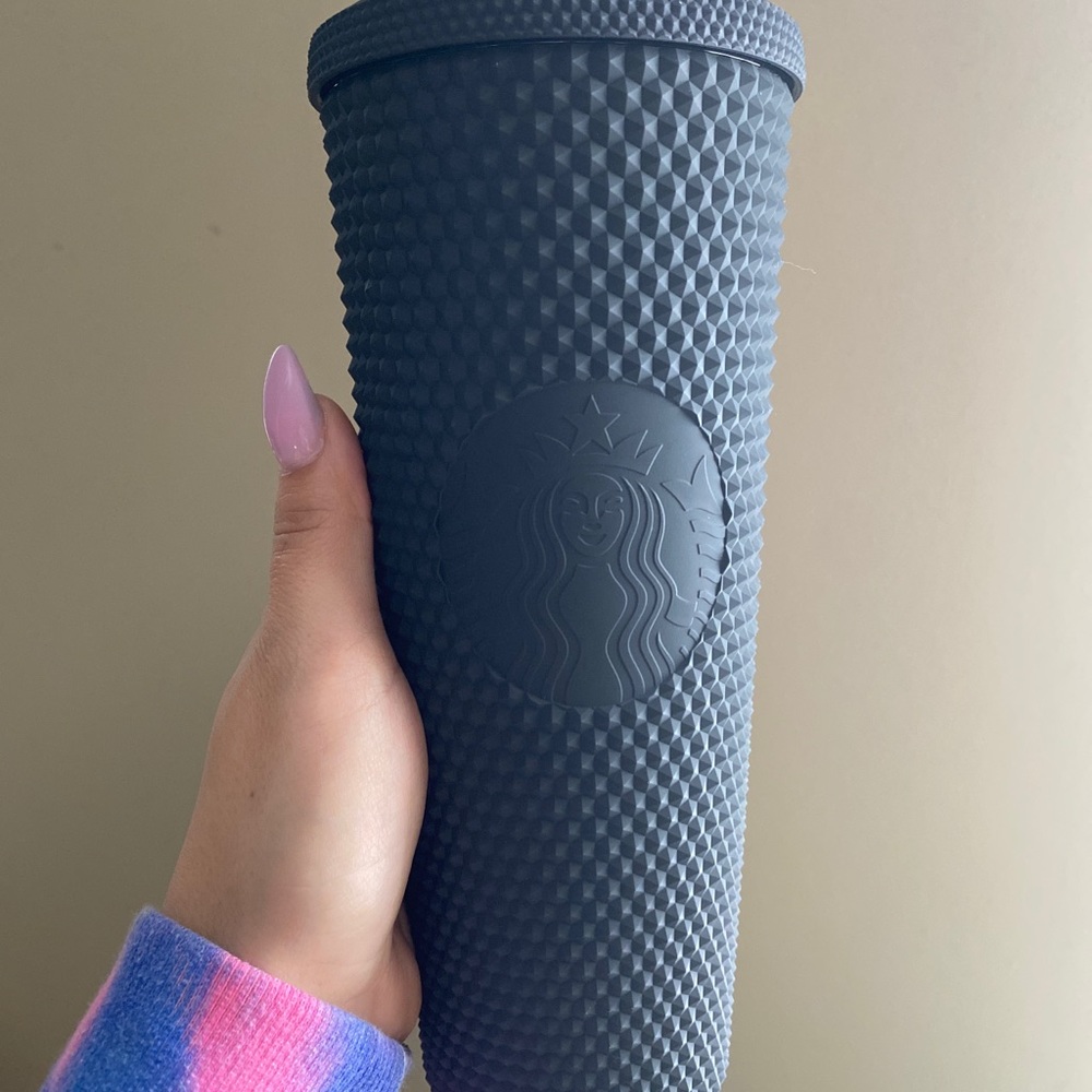 Black studded Starbucks cup